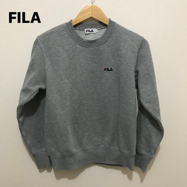 クーポン利用可!FILA トレーナー スウェット 裏起毛 グレー