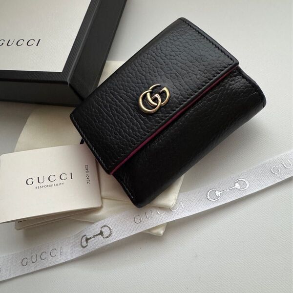 【限定価格】 796 GUCCI グッチマーモント 3つ折り 財布