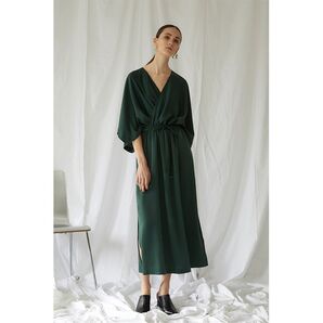 RIM.ARK【定価:26,400円】カシュクールサテンロングドレス