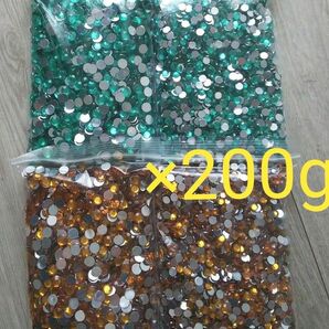 ③カラーストーン 200g×2色×2サイズ ハンドメイド 装飾用 デコパーツ 手芸