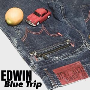 ★☆W28inch-71.12cm☆★EDWIN EB0001 超！スリム！★☆Blue Trip☆★