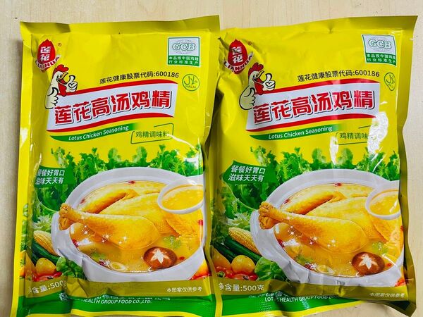 蓮花高湯鶏精 丸鶏がらスープ 蓮花鶏精 スープの素 調味料 500g 2袋