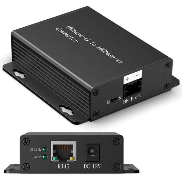 100BASE イーサネット メディアコンバーター デバイス、自動車グレード 2線 イーサネットBroadR
