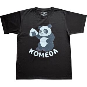 BAD NEWS 米だ!おにぎりパンダ Tシャツ ブラック 黒 半袖 パロディ 面白 おもしろ シャツ 服 コットン