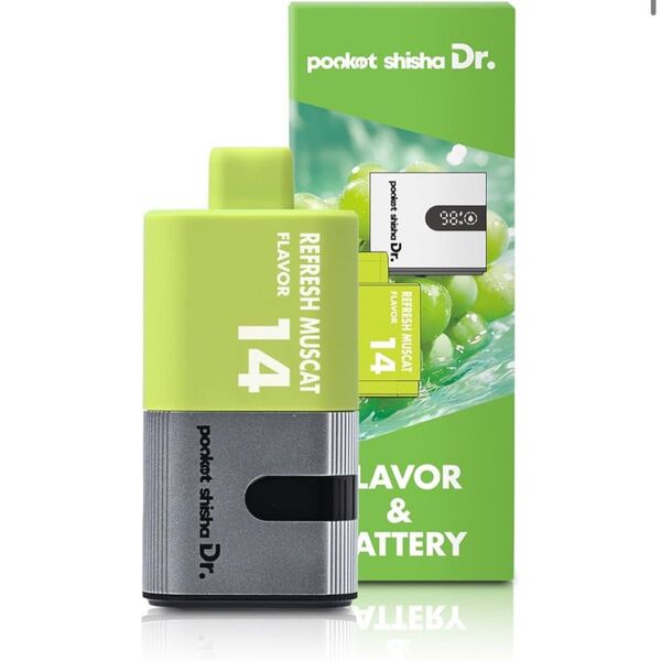 電子タバコ シーシャ vape ベイプ 12000回 (本体 フレーバー リフレッシュマスカット プレゼント 贈り物