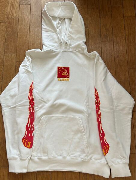 XLARGE エクストララージ プルオーバーパーカー ホワイト Lサイズ
