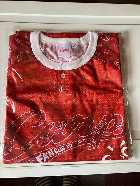 広島東洋カープ 2018年ファンクラブ限定 ヘンリーネックTシャツ Oサイズ レッド