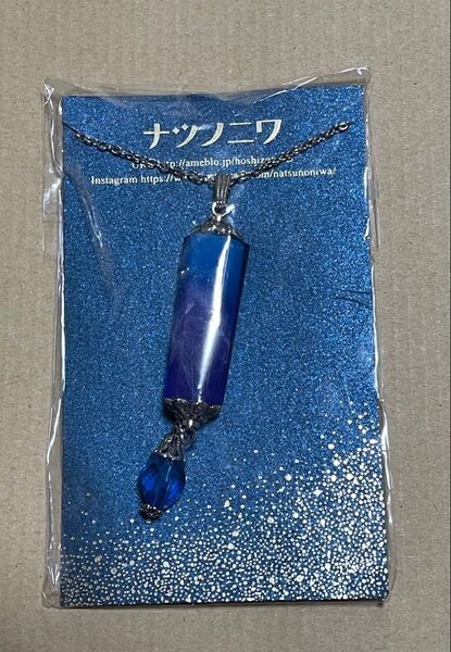 未使用☆ナツノニワ☆銀河・宇宙デザインネックレス ハンドメイド