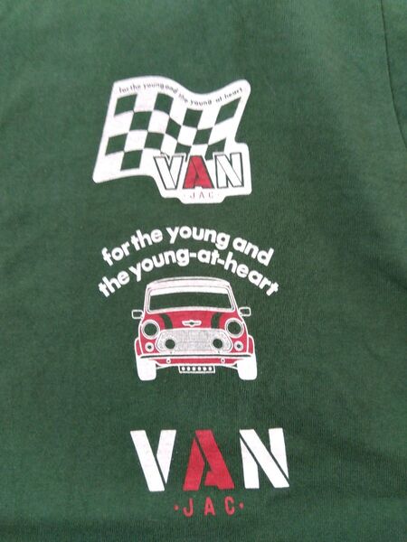 VAN JAC ヴァンジャケット Tシャツ ミニクーパー チェッカーフラッグ