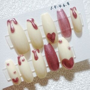 【現品限り】 ピンクミラーネイル ぷっくりネイル