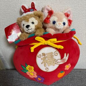 ダッフィー&リーナ・ベル 抱き枕 クッション ぬいぐるみ 上海ディズニー