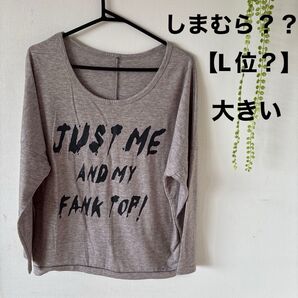 しまむら???長袖大きいサイズ ロンT カットソー 長袖Tシャツ【Lぐらい???】
