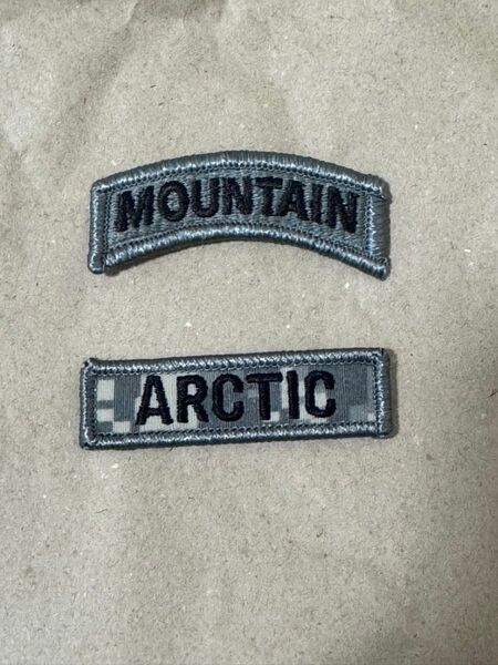 【本日限定特別価格】米軍実物 MOUNTAIN ARCTIC ミリタリーワッペン2点 ベルクロ付き
