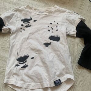 RUSK ダメージ加工Tシャツ 100 フェイクレイヤード