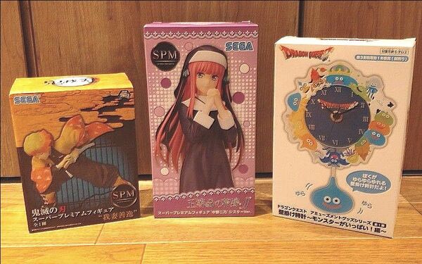 《ドラクエ 壁掛け時計》《フィギュア 鬼滅の刃 我妻善逸》《フィギュア 五等分の花嫁 中野二乃》