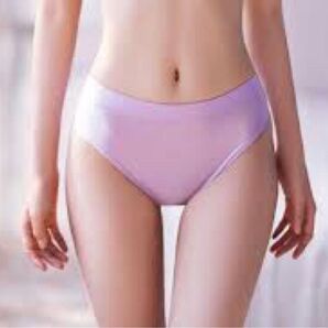ショーツ ツルツル スベスベ サテン系 光沢あり セクシー系 ハイレグ気味 ハイウェスト パンティ 食い込み ピンク サイズL