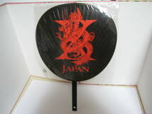 ☆X-JAPAN　うちわ（レッド・WORLDTOUR LIVEINYOKOHAMA　・中古未使用_画像1