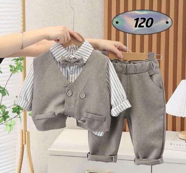 ☆新品☆フォーマル 男の子 セットアップ 入園式 結婚式 スーツ 120cm