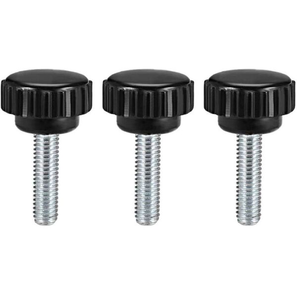 uxcell ノブグリップ クランプつまみ クランプねじ M6x20mmオスねじ 炭素鋼 3個入り