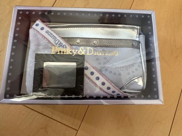 Pinky&Dianne ポーチ、ミニタオル、鏡 3点セット 未使用