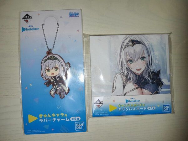 ☆一番くじ ホロライブ vol.1 白銀ノエルセット キャンバスボード & ラバーチャーム☆ノエル 団長 2点セット
