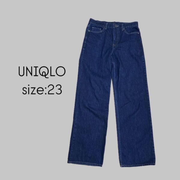 UNIQLO バギージーンズ ネイビー 463395