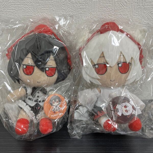 Gift ぬいぐるみ 缶バッジ付 ふもふも ちぇん らん 2点セット 1.5