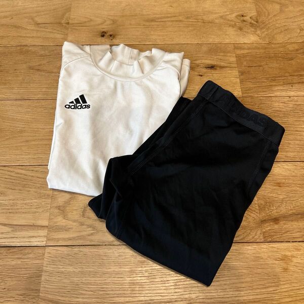 adidas アンダー サッカー フットサル インナー ホワイト アディダス タイツ セット