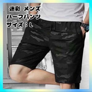 L カッコイイ ズボン ショートパンツ 夏用 ウエストゴム ゆったり ボトムス