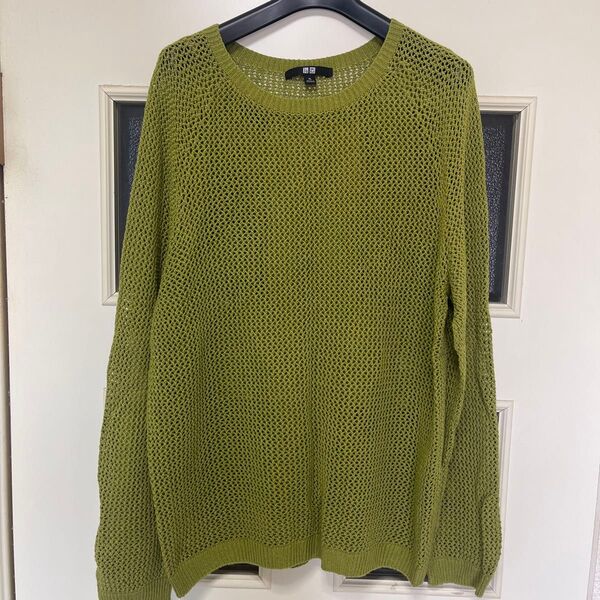 UNIQLO メッシュサマーニット 抹茶色?うぐいす色?