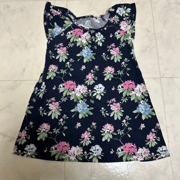 UNIQLO ユニクロ ノースリーブ ワンピース 花柄