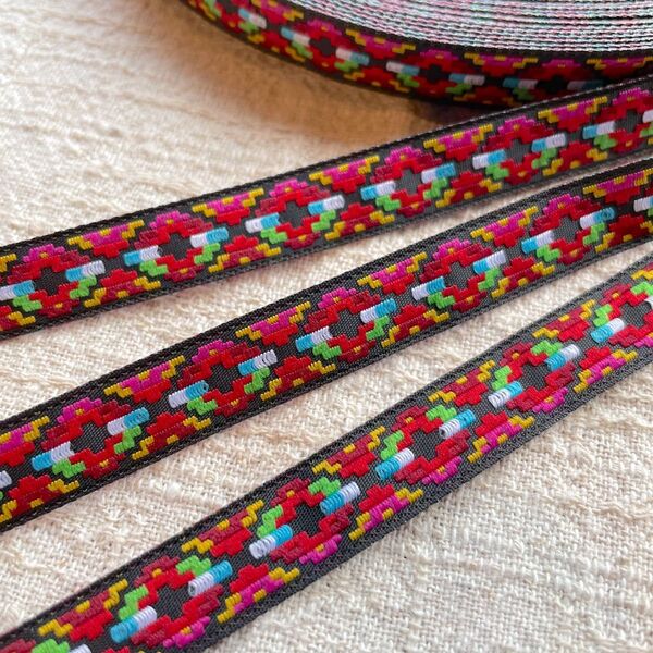 【刺繍リボン★2m販売】チェンマイ リボン エスニック チロリアンテープ