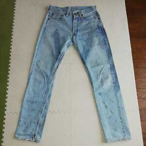 30.LEVIS LOT.55501 W32 2004年日本製　赤耳　ボタンフライ　隠しリベット　bigE 紙パッチ　レッグファスナー　検索　リーバイス501XX