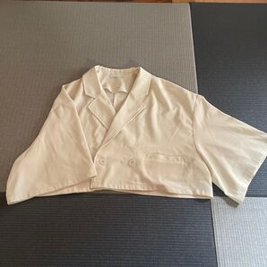 AUNT MARIE'S ショート丈ジャケット オフホワイト フリーサイズ
