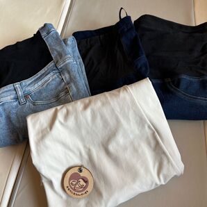マタニティーデニム3本+UNIQLOワンピース