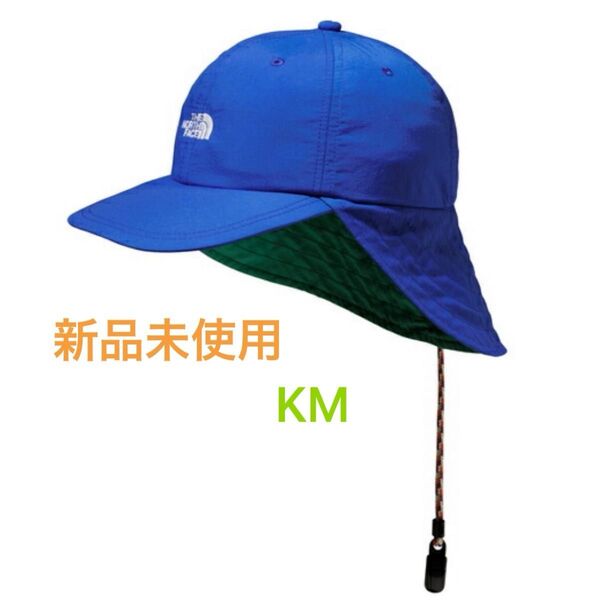 新品未使用 THE NORTH FACE ノースフェイス キッズ サンシールドキャップ KM 青 帽子 ブルー