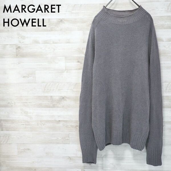 MARGARET HOWELL 22SS Linen Cotton-Gray/L マーガレットハウエル コットンリネンニット
