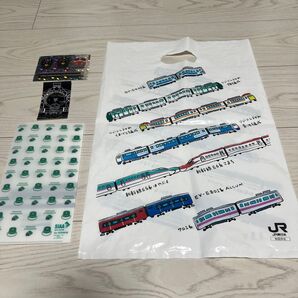 電車の袋 北海道新幹線の書類入れ SLのステッカー 非売品