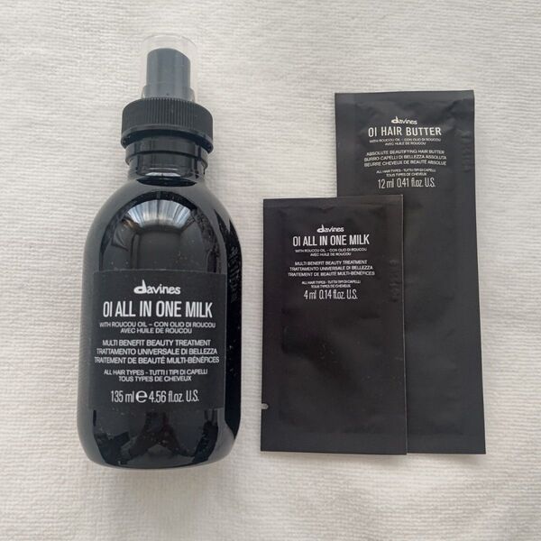 新品未使用*正規品*ダヴィネス オイ ミルク 135ml & 試供品2点セット*サンプル オイ ヘアバター