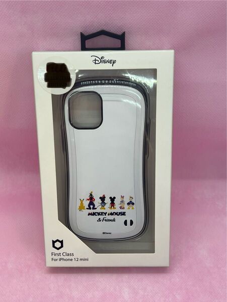 『A002』IFACE iPhone12mini ケス/白/ミッキー