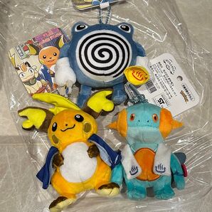 【新品】マスコットぬいぐるみ ぽけもんせんと~ ライチュウ ニョロゾ ヌマクロー
