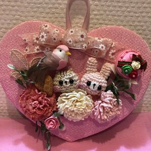 母の日用アレンジ壁飾り