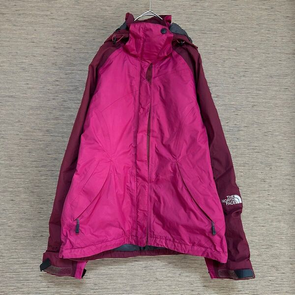 ノースフェイス US規格マウンテンパーカー ゴアテックス レディース GORE TEX 刺繍ワインレッド 古着 E2