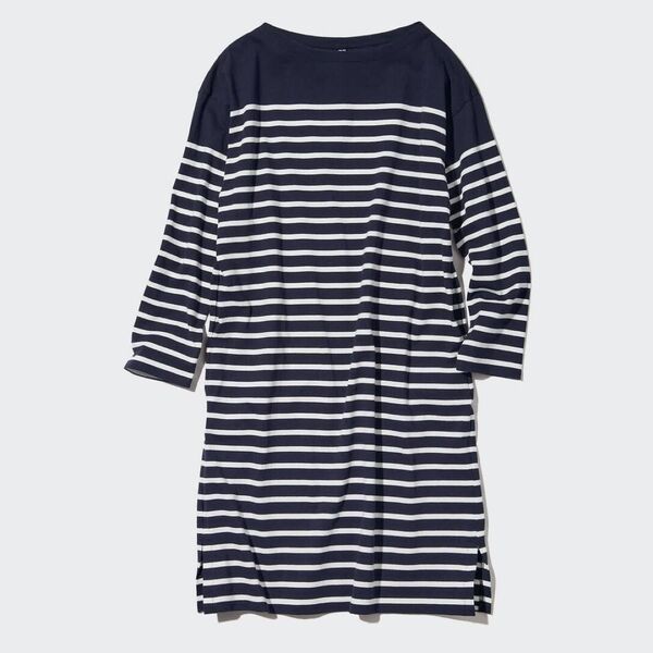 UNIQLO ボーダーボートネックワンピース XL