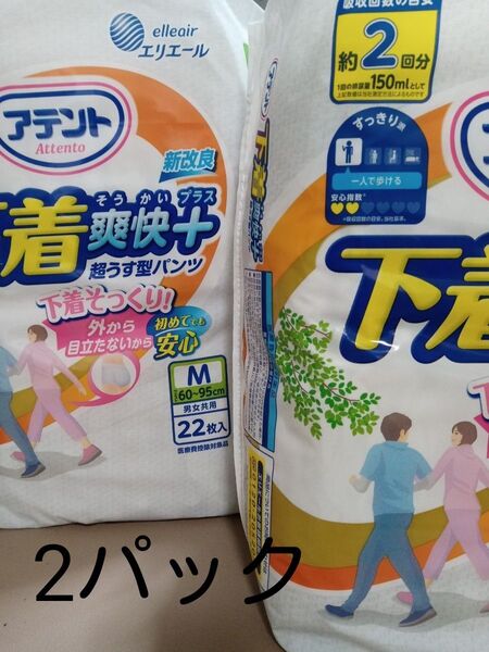 下着爽快プラス 超うす型パンツ 22枚入2パック