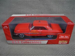  rare 1964 Galaxy fire chief car *1/18* new goods, popular car make. Sunstar made #1448