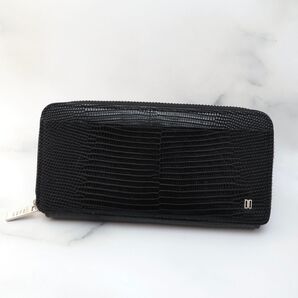 デッドストック品 DAKS 長財布 リザード ブラック 未使用 プレリー ダックス