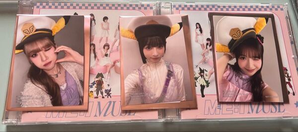 ME:I MUSE 初回限定アニメ盤 ハーフサイズ生写真 高見文寧 飯田栞月 清水恵子 AYANE SHIZUKU KEIKO