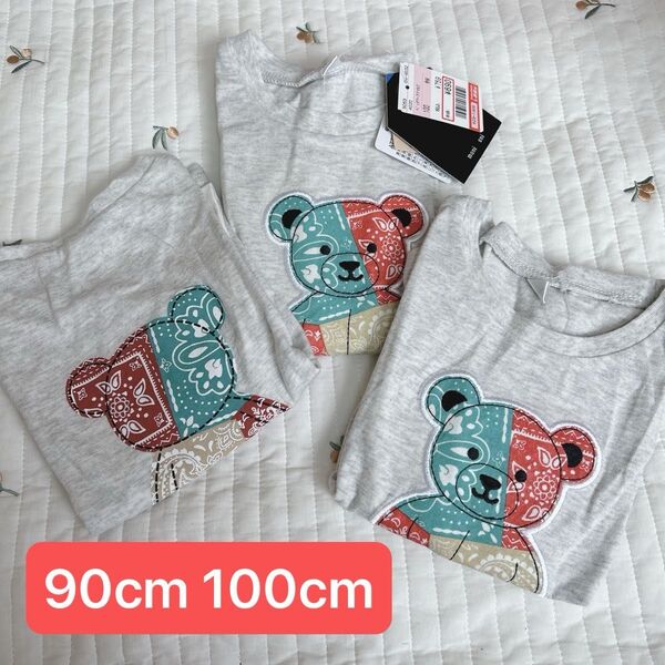 しまむら くま 半袖Tシャツ ベビー 90 100 男の子 女の子