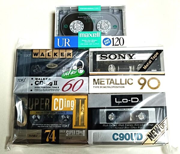 SONY METALLIC 90 HITACHI Lo-D C90UD TDK CDing 74 60 カセットテープセット